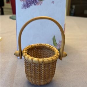 Miniature Woven Basket with Handle